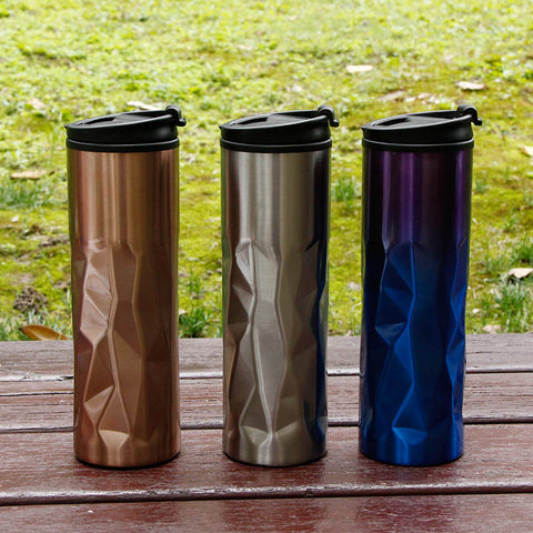 450ml Stainless Steel thermos Irregular Electroplate thermocup Tumbler Vacuum Flask portable water bottle Kettle travel mug
