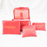 6 PCS Travel Storage Bag Set For Clothes Tidy Organizer Wardrobe Suitcase Pouch Travel Organizer Bag Case Shoes Packing Cube Bag