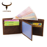 COWATHER 100% top quality cow genuine leather men wallets