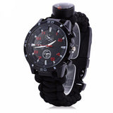 EDC Tactical multi Survival Watch Compass Rescue Rope Paracord Tools - Outdoor Camping bracelet