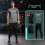 2017 New Compression Men's Sport Suits - Quick Dry Running Clothes, Training, Gym, Fitness Tracksuits