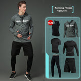 2017 New Compression Men's Sport Suits - Quick Dry Running Clothes, Training, Gym, Fitness Tracksuits