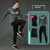 2017 New Compression Men's Sport Suits - Quick Dry Running Clothes, Training, Gym, Fitness Tracksuits