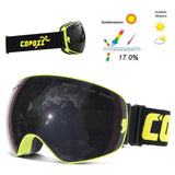 Copozz Ski Goggles - Double Layer UV400 Anti-Fog for men or women (Skiing, Snowboarding, etc) GOG-201 Pro