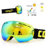 Copozz Ski Goggles - Double Layer UV400 Anti-Fog for men or women (Skiing, Snowboarding, etc) GOG-201 Pro
