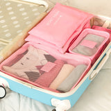 6 PCS Travel Storage Bag Set For Clothes Tidy Organizer Wardrobe Suitcase Pouch Travel Organizer Bag Case Shoes Packing Cube Bag