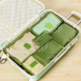 6 PCS Travel Storage Bag Set For Clothes Tidy Organizer Wardrobe Suitcase Pouch Travel Organizer Bag Case Shoes Packing Cube Bag