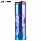 450ml Stainless Steel thermos Irregular Electroplate thermocup Tumbler Vacuum Flask portable water bottle Kettle travel mug