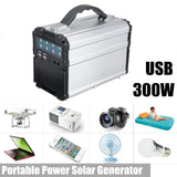 Portable solar generator 600W Peak 300W Continuous 300WH 12V 15A Inverter Power Storage Fast USB Charger (As Seen on YouTube)