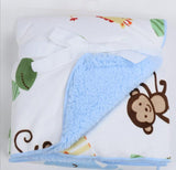 Newborn Baby Blanket For Winter Autumn (Thick Cotton Cashmere Blanket Travel / Receiving Blankets for Infant