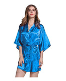 Silk Satin Robe Bathrobe - Short Kimono / Night / Bath Robe Fashion Dressing Gown for Women