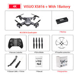 Visuo XS816 RC Drone with 50 Times Zoom WiFi FPV 4K Dual Camera Optical Flow Quadcopter Foldable Selfie Dron VS SG106 E58