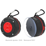 TOP ROAD Waterproof Outdoor Bluetooth Speaker Portable Wireless Subwoofer Loudspeaker (Shower, Bicycle Speakers with Suction Cup)