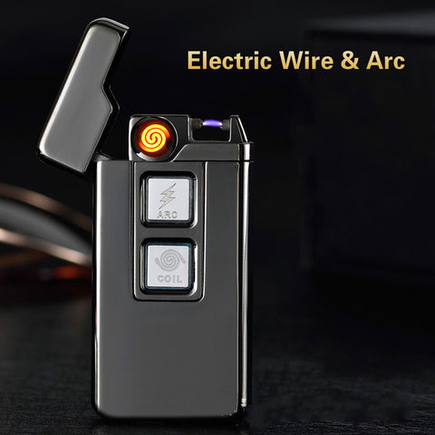 Tesla Coil Arc Lighter - USB Chargeable, Windproof Electronic Cigarette Lighters -
 Novelty Electric Lighter