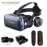 Shinecon 6.0 VR Pro Headset - Virtual Reality for Smartphones - 3D Glasses Mobile Google BOX + Headphone for 4-6' Phone