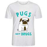 Pugs Not Drugs Funny T Shirt Men