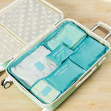 6 PCS Travel Storage Bag Set For Clothes Tidy Organizer Wardrobe Suitcase Pouch Travel Organizer Bag Case Shoes Packing Cube Bag