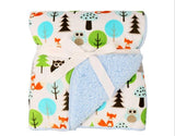Newborn Baby Blanket For Winter Autumn (Thick Cotton Cashmere Blanket Travel / Receiving Blankets for Infant