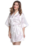 Silk Satin Robe Bathrobe - Short Kimono / Night / Bath Robe Fashion Dressing Gown for Women