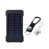 Solar Power Bank 20000mAh Waterproof Solar Charger 2 USB Ports External Battery Charger Phone Powerbank with LED Light (As Seen on YouTube)