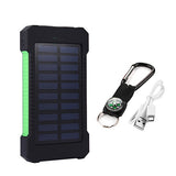 Solar Power Bank 20000mAh Waterproof Solar Charger 2 USB Ports External Battery Charger Phone Powerbank with LED Light (As Seen on YouTube)